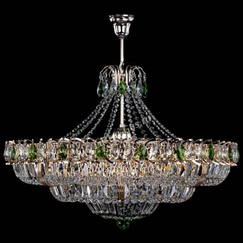 Люстра Двойное кольцо пластинка с подвесом Зеленая в Ижевске Гусь Хрустальный