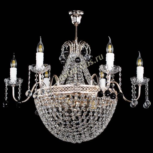 Люстра Елизавета №11 Венеция черная в Ижевске Гусь Хрустальный