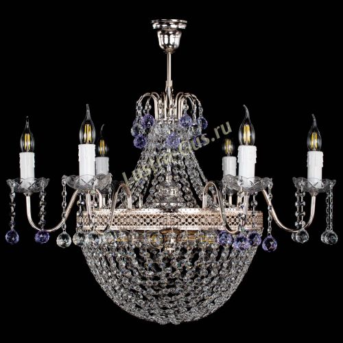 Люстра Елизавета №11 Венеция фиолетовая в Ижевске Гусь Хрустальный