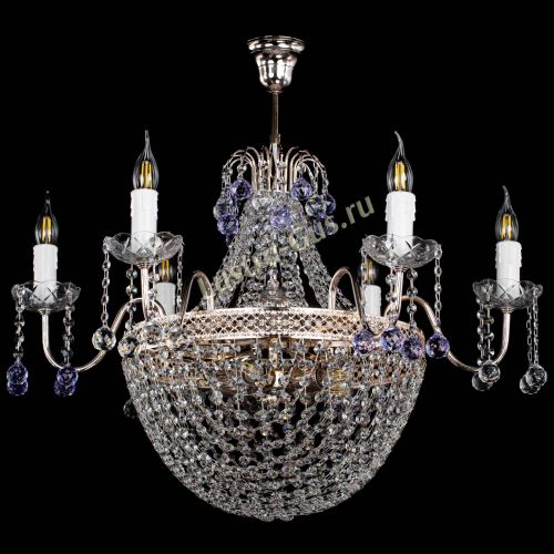Люстра Елизавета №11 Венеция фиолетовая в Ижевске Гусь Хрустальный