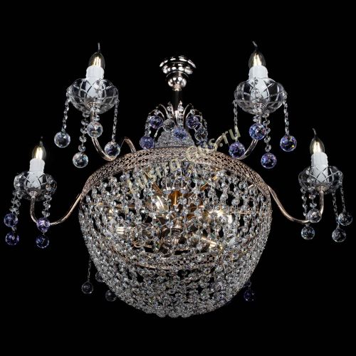 Люстра Елизавета №11 Венеция фиолетовая в Ижевске Гусь Хрустальный