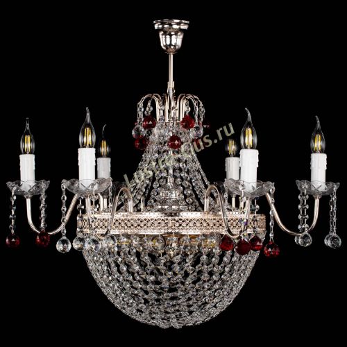 Люстра Елизавета №11 Венеция красная в Ижевске Гусь Хрустальный