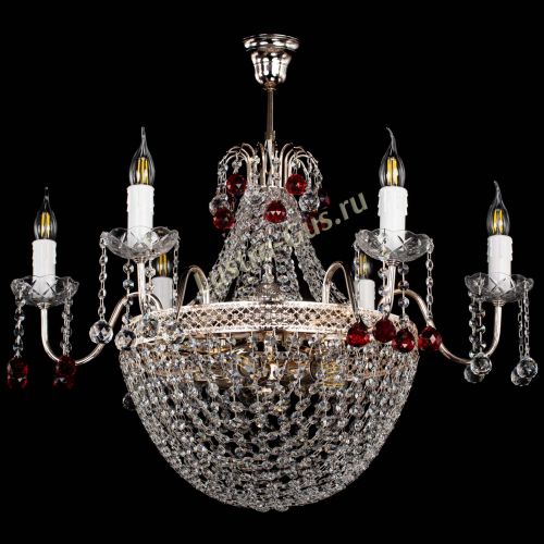 Люстра Елизавета №11 Венеция красная в Ижевске Гусь Хрустальный