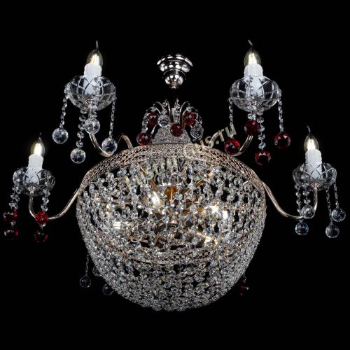 Люстра Елизавета №11 Венеция красная в Ижевске Гусь Хрустальный