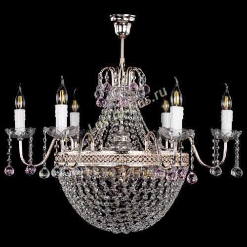 Люстра Елизавета №11 Венеция розовая в Ижевске Гусь Хрустальный