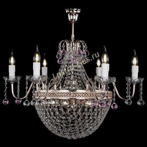 Люстра Елизавета №11 Венеция розовая в Ижевске Гусь Хрустальный