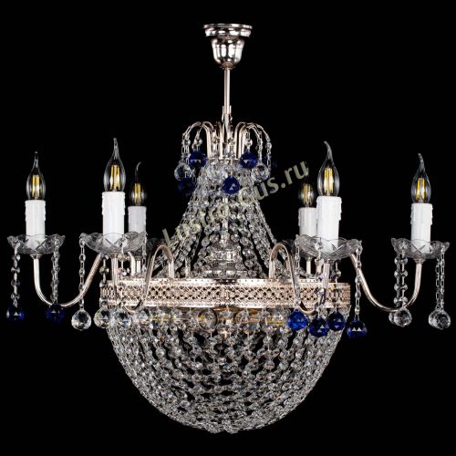 Люстра Елизавета №11 Венеция синяя в Ижевске Гусь Хрустальный