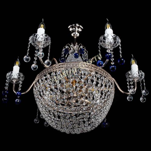 Люстра Елизавета №11 Венеция синяя в Ижевске Гусь Хрустальный