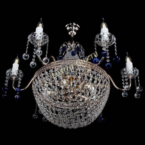 Люстра Елизавета №11 Венеция синяя в Ижевске Гусь Хрустальный