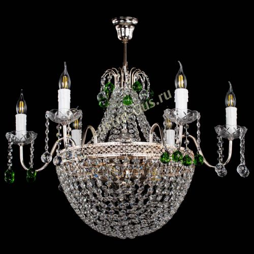 Люстра Елизавета №11 Венеция зеленая в Ижевске Гусь Хрустальный