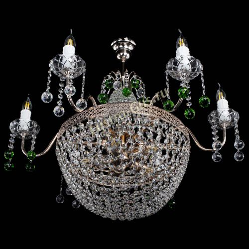Люстра Елизавета №11 Венеция зеленая в Ижевске Гусь Хрустальный