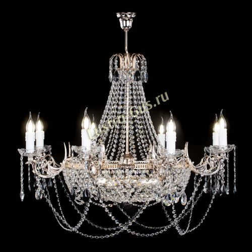 Люстра Елизавета №13 черная в Ижевске Гусь Хрустальный