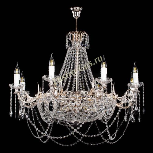 Люстра Елизавета №13 черная в Ижевске Гусь Хрустальный