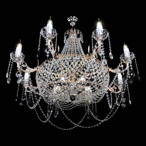 Люстра Елизавета №13 черная в Ижевске Гусь Хрустальный