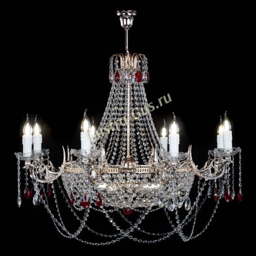Люстра Елизавета №13 красная в Ижевске Гусь Хрустальный