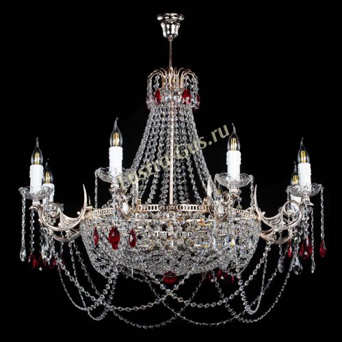 Люстра Елизавета №13 красная в Ижевске Гусь Хрустальный