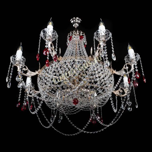Люстра Елизавета №13 красная в Ижевске Гусь Хрустальный