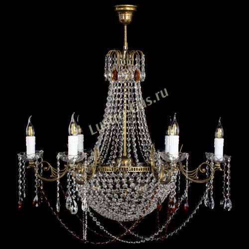 Люстра Елизавета малая №9 под бронзу Чайная в Ижевске Гусь Хрустальный