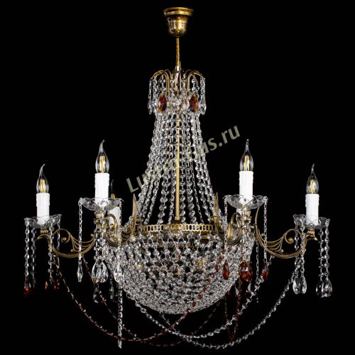 Люстра Елизавета малая №9 под бронзу Чайная в Ижевске Гусь Хрустальный