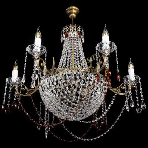 Люстра Елизавета малая №9 под бронзу Чайная в Ижевске Гусь Хрустальный