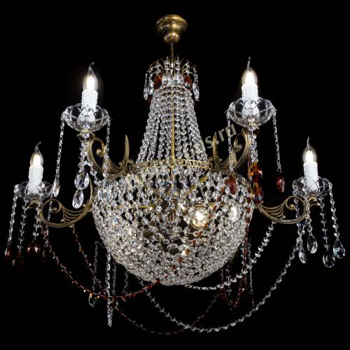 Люстра Елизавета малая №9 под бронзу Чайная в Ижевске Гусь Хрустальный