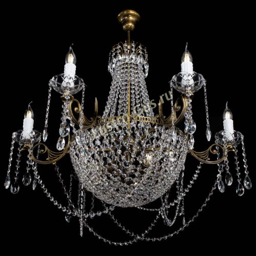 Люстра Елизавета малая №9 под бронзу в Ижевске Гусь Хрустальный