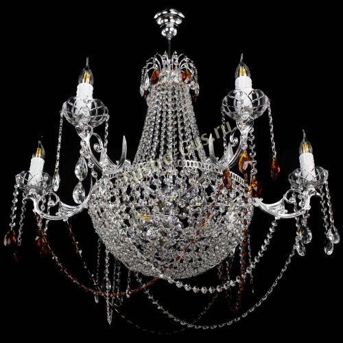 Люстра Елизавета малая №9 чайная в Ижевске Гусь Хрустальный