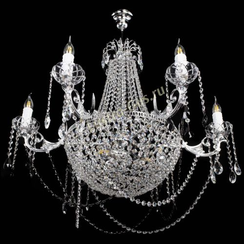 Люстра Елизавета малая №9 черная в Ижевске Гусь Хрустальный