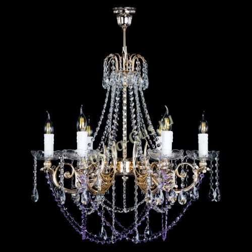 Люстра Елизавета малая Фиолетовая (рожки - металл) в Ижевске Люстра Елизавета малая Фиолетовая (рожки - металл) в Ижевске