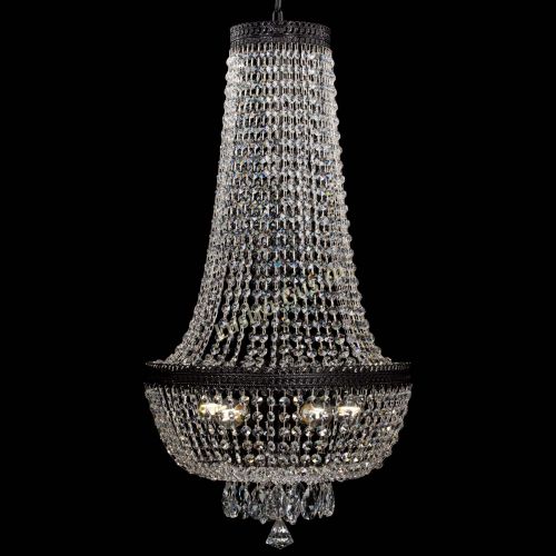 Люстра Флоренция №5 Купол черная удлиненная в Ижевске Гусь Хрустальный