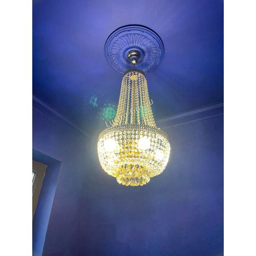 Люстра Флоренция №5 Купол длинный с подвесом в Ижевске Гусь Хрустальный