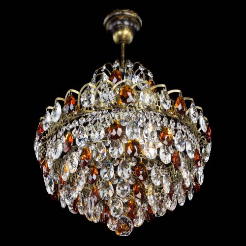 Люстра Грация с подвесом под бронзу Чайная в Ижевске Гусь Хрустальный