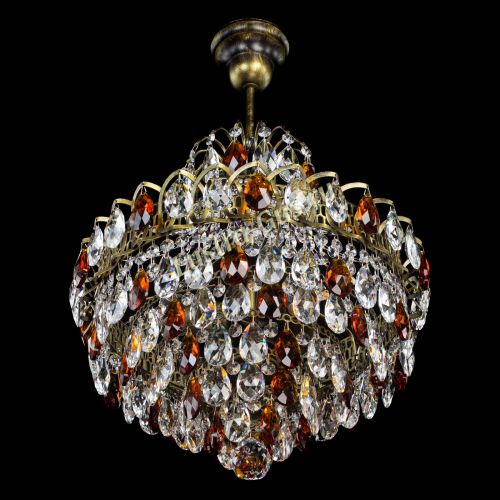 Люстра Грация с подвесом под бронзу Чайная в Ижевске Гусь Хрустальный