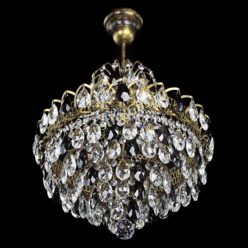 Люстра Грация с подвесом под бронзу Черная в Ижевске Гусь Хрустальный