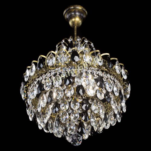 Люстра Грация с подвесом под бронзу Черная в Ижевске Гусь Хрустальный