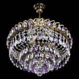 Люстра Грация №5 с подвесом под бронзу Фиолетовая в Ижевске