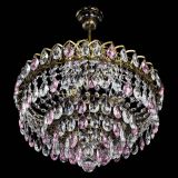 Люстра Грация №5 с подвесом под бронзу Розовая в Ижевске