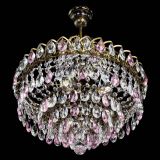 Люстра Грация №5 с подвесом под бронзу Розовая в Ижевске