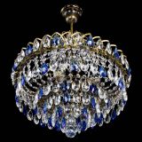 Люстра Грация №5 с подвесом под бронзу Синяя в Ижевске