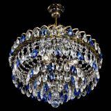 Люстра Грация №5 с подвесом под бронзу Синяя в Ижевске