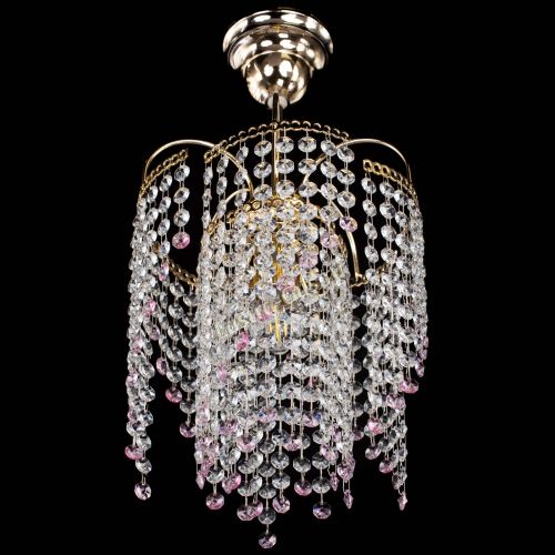 Люстра Иволга №1 Оптикон розовая в Ижевске Гусь Хрустальный