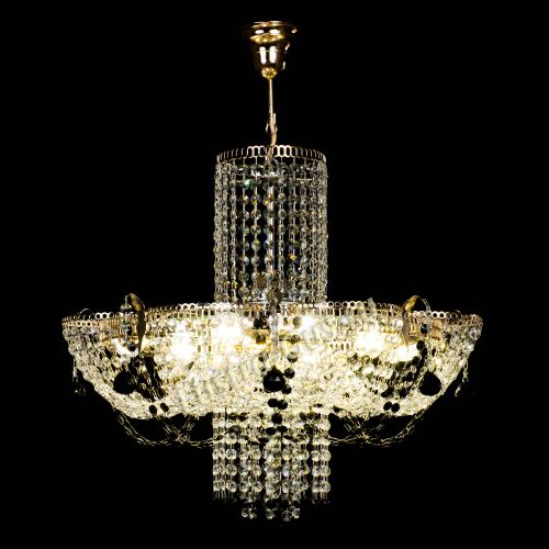 Люстра Камея №6 подвесная черная в Ижевске Гусь Хрустальный