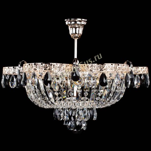 Люстра Камея Флора №5 с подвесом Черная в Ижевске Гусь Хрустальный