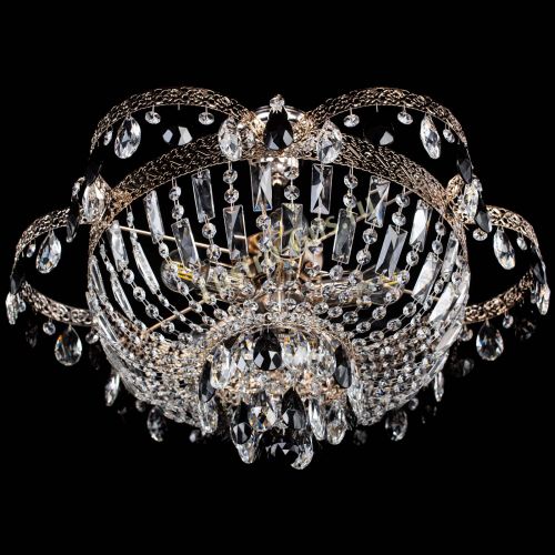 Люстра Камея Флора №5 с подвесом Черная в Ижевске Гусь Хрустальный