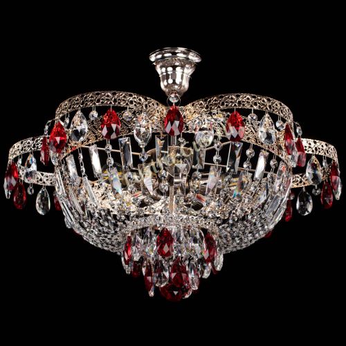 Люстра Камея Флора №5 с подвесом Красная в Ижевске Гусь Хрустальный