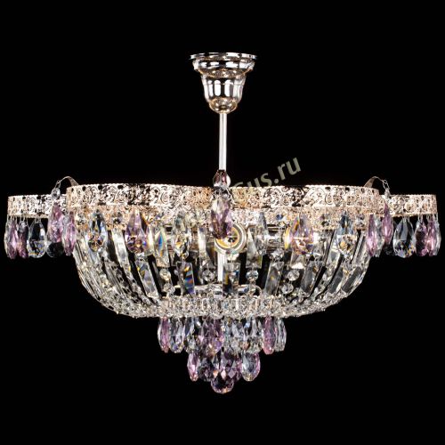 Люстра Камея Флора №5 с подвесом Розовая в Ижевске Гусь Хрустальный