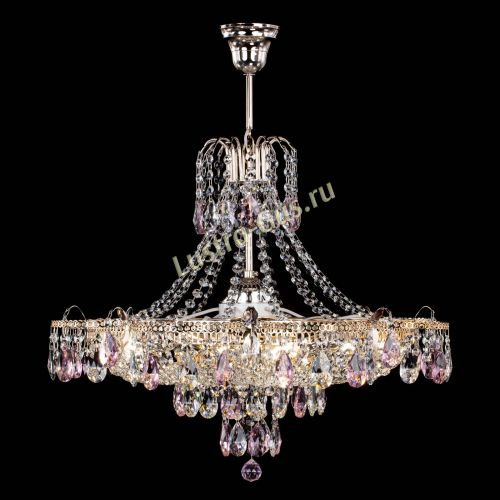 Люстра Камея журавлики №6 розовая в Ижевске Гусь Хрустальный