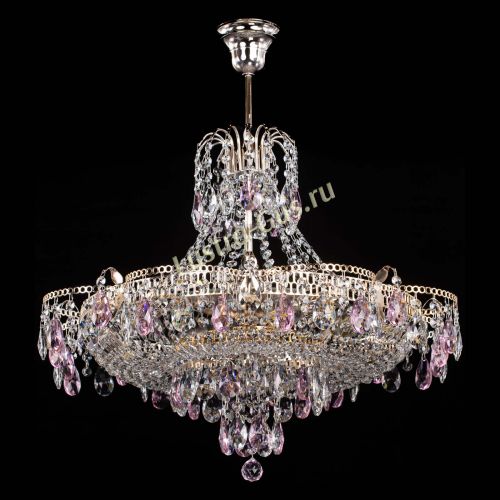 Люстра Камея журавлики №6 розовая в Ижевске Гусь Хрустальный