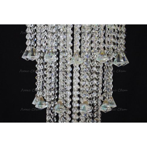 Люстра Капель 5 ламп конус 40 см длинная  в Ижевске Гусь Хрустальный