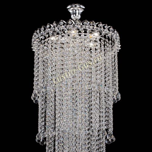 Люстра Капель 5 ламп шар 30 см длинная   в Ижевске Гусь Хрустальный